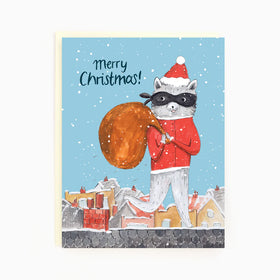 Holiday Raccoon Card | The Paperhood