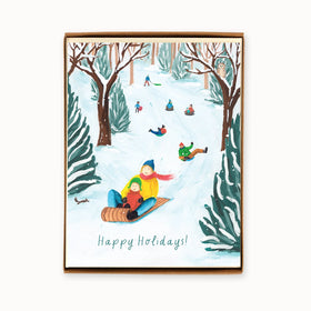 Box of 8 Holiday Tobogganing Cards | The Paperhood