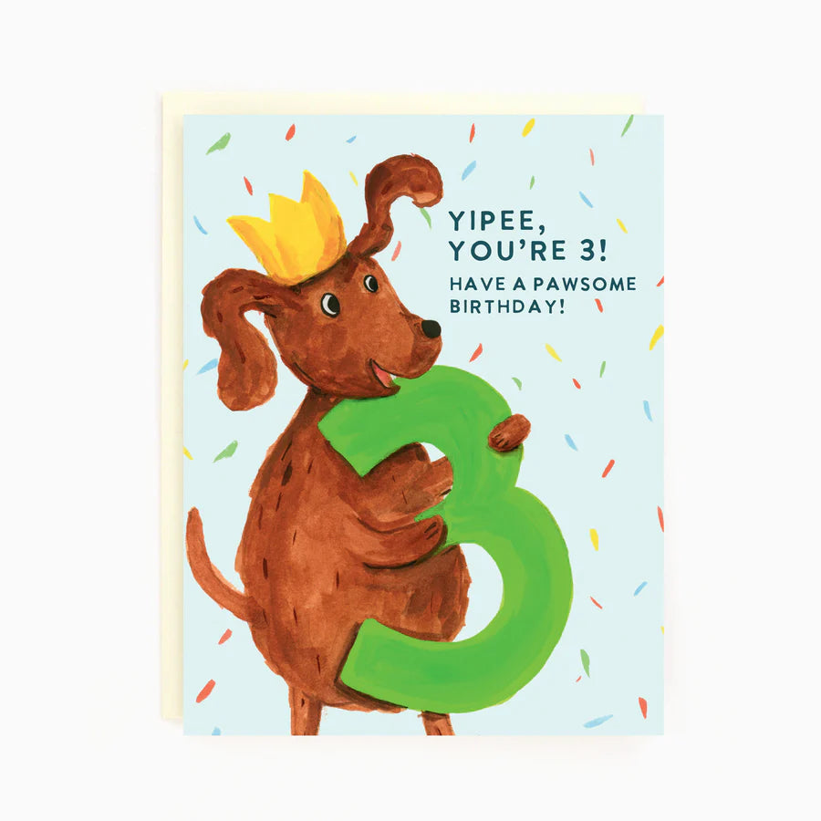 3rd Birthday Dog Card | The Paperhood