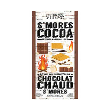 Mini Hot Chocolate - Handmade Canadian S’mores cocoa mix gift with marshmallows, gourmet hot chocolate packaging.