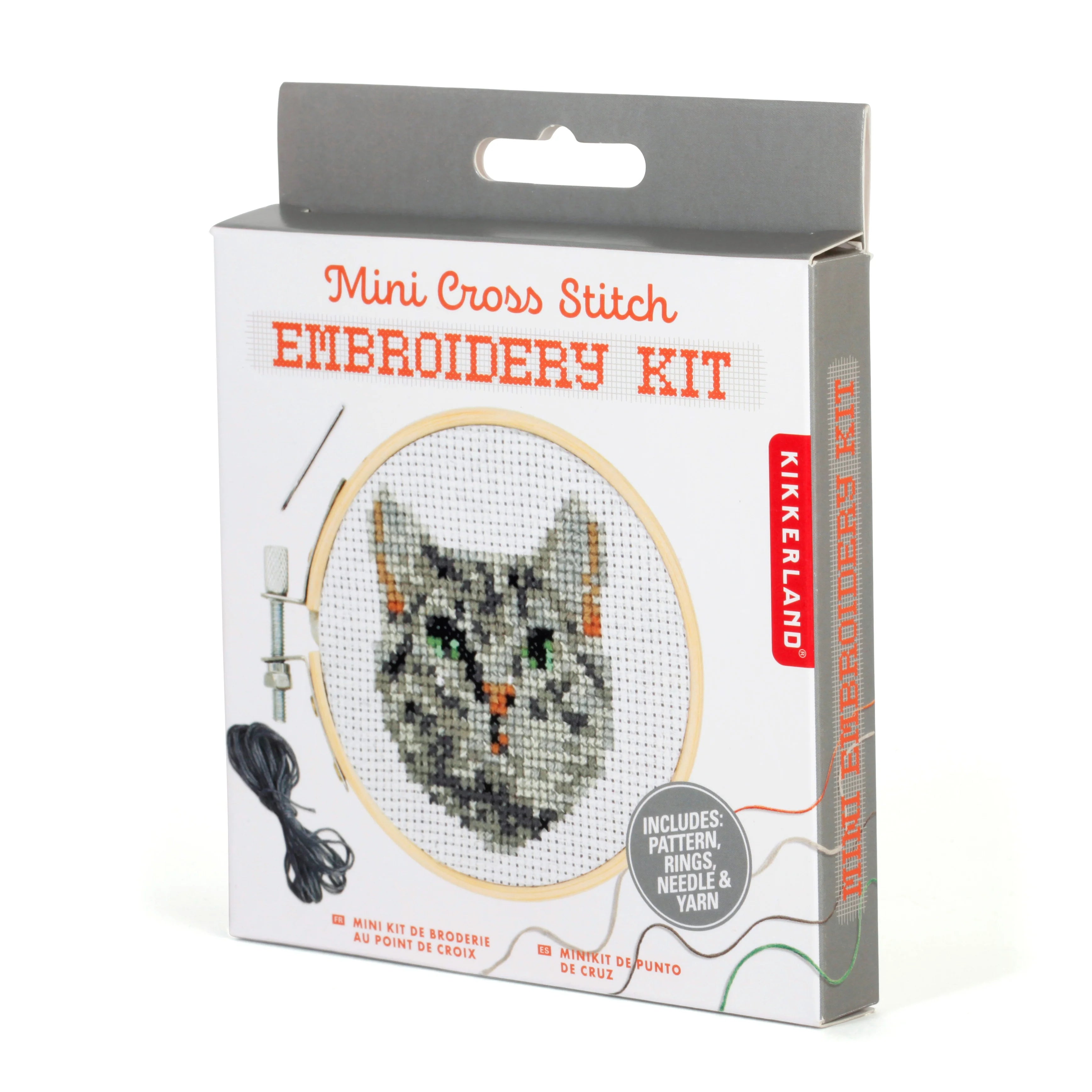 Tabby Cat Mini Cross Stitch Embroidery Kit