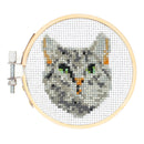 Tabby Cat Mini Cross Stitch Embroidery Kit-1