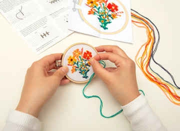 Flowers Mini Cross Stitch Embroidery Kit - 0
