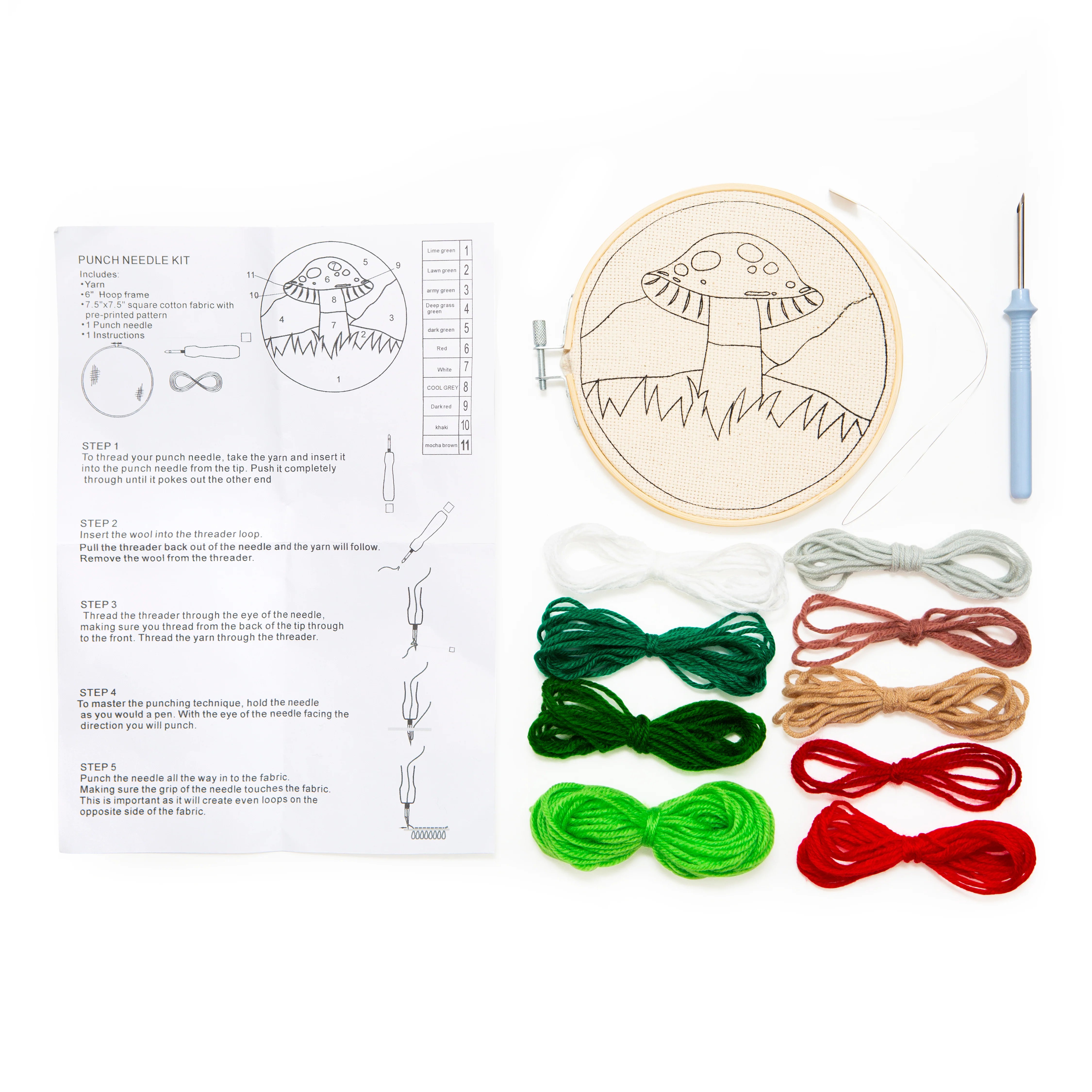 Mushroom Punch Needle Kit - 0