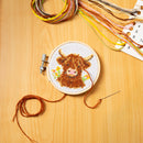 Highland Cow Mini Cross Embroidery Kit-3