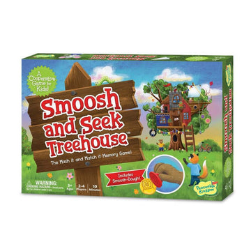 Smoosh And Seek Tree House - Smoosh and Seek Treehouse memory game box featuring colorful handmade Canadian wooden treehouse pieces, unique gift for kids .