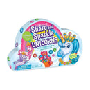 Share & Sparkle Unicorns - Colorful Share & Sparkle Unicorns game packaging with playful unicorns, handmade Canadian gift ideal for kids ages 2-7.
