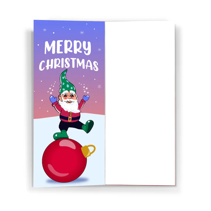 Gnome for Christmas Card with Socks - 0