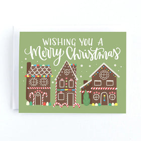 Merry Christmas (Gingerbread Houses) Holiday Card