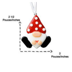 Christmas Gnome Ornament Dimensions in Inches