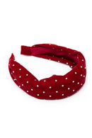 Sparkle Red Velvet Headband-2