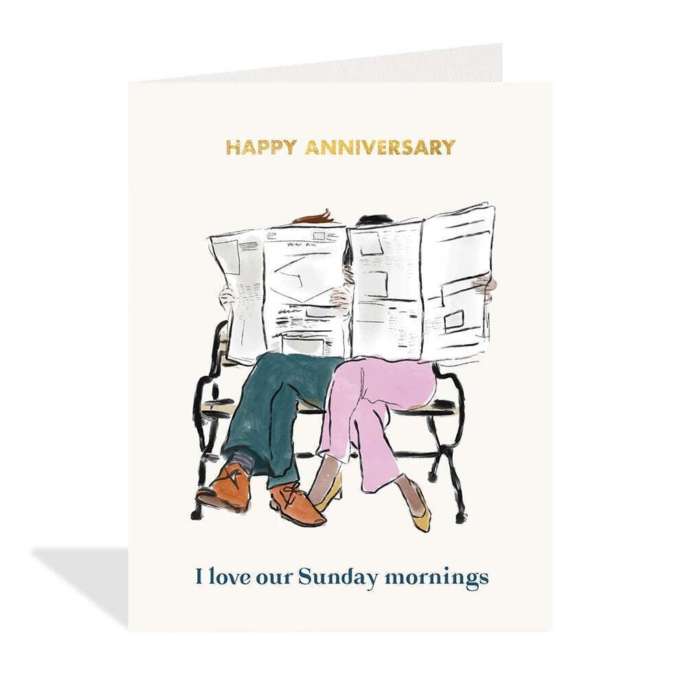 Sunday Mornings Anniversary Card