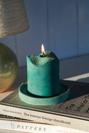 Swell Soy Wax Pillar Candle - Jade Green