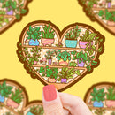 Heart Shaped Plant Lover Shelf Vinyl Sticker-1