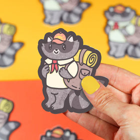 Adventurer Raccoon Vinyl Sticker