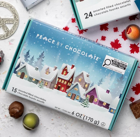 15-pc Assorted Holiday Box of Chocolate (Peace by Chocolate)