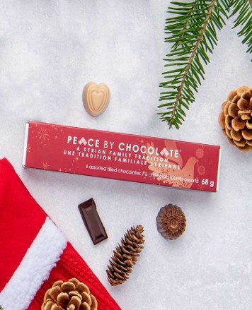 Holiday 6-pc Assorted Chocolates (Peace by Chocolate)