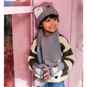 Husky Dog Knitted Gloves - 0