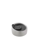 S'well Commuter Lid - Silver stainless steel S'well Commuter Lid with black silicone seal, unique handmade Canadian gift accessory.