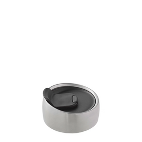 S'well Commuter Lid - Silver stainless steel S'well Commuter Lid with black silicone seal, unique handmade Canadian gift accessory.