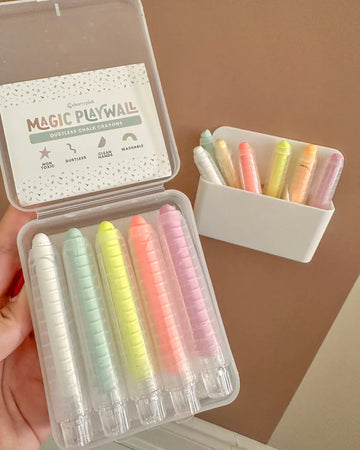 Buy neon Dustless Chalk Crayons + Magnetic Holder | Cherrypick