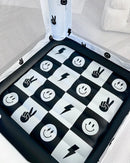 Magic Bounce House – Mini Cordless Indoor Bouncer in Monochrome Smiley-2