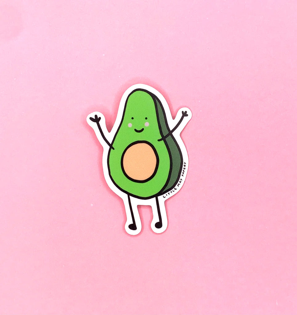 Avocado Dancing Sticker Avocado Vinyl Sticker | Caribou Gifts Inc.