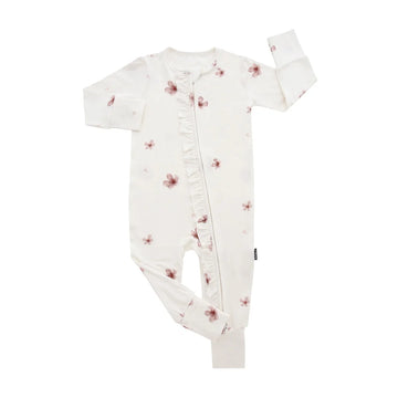 Ruffled Footless One Piece - Petals (Belan. J)