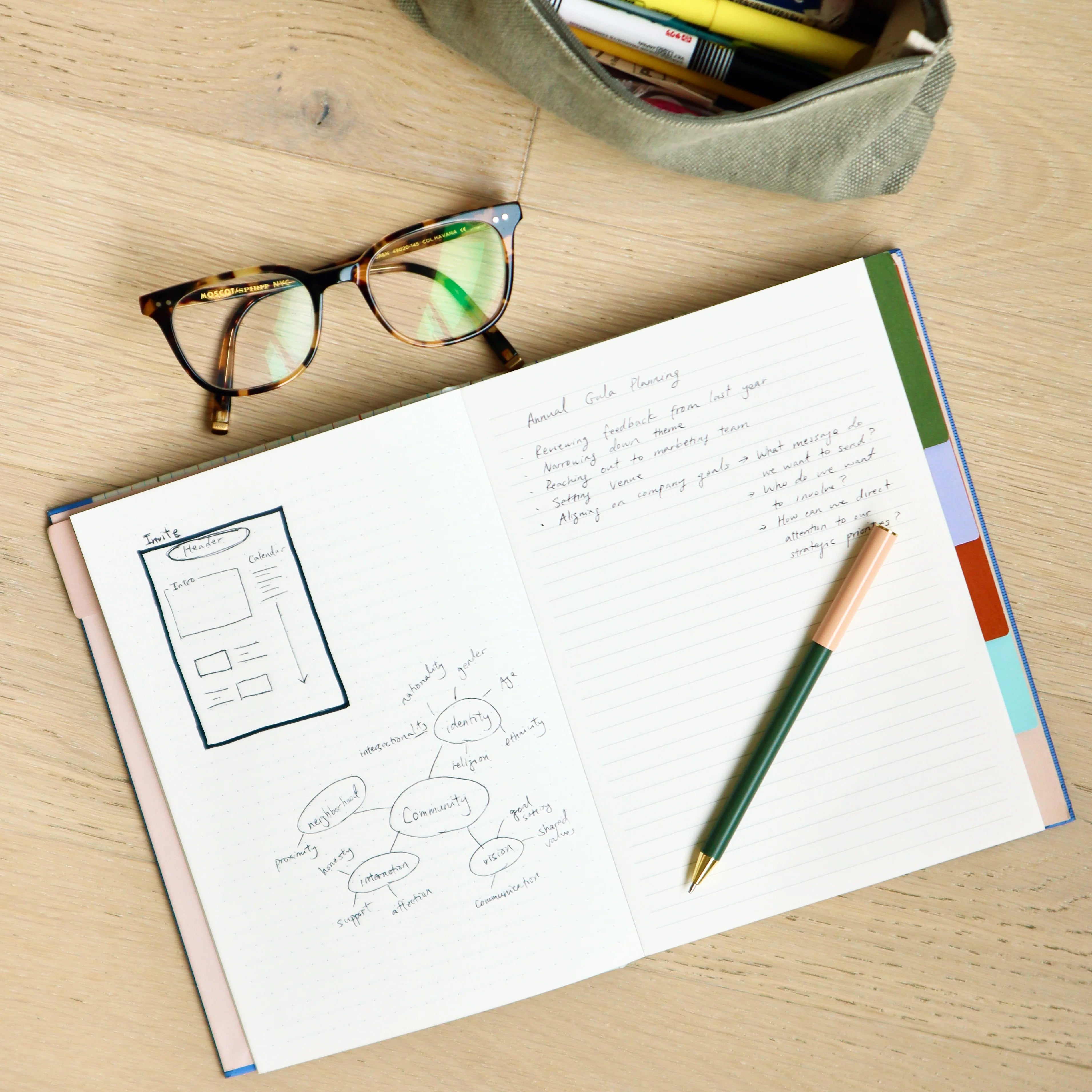 Inkerie Divider Notebook with Ruler