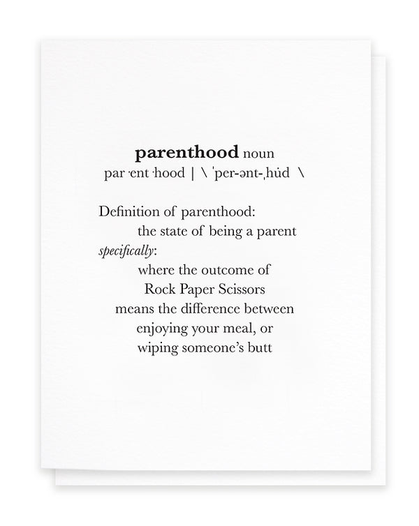 Definition of Parenthood Card
