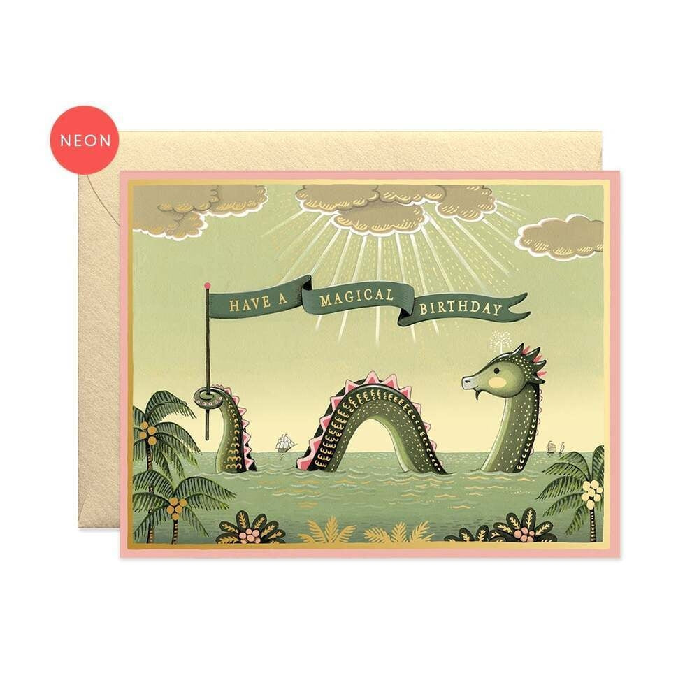 Sea Monster Birthday Card