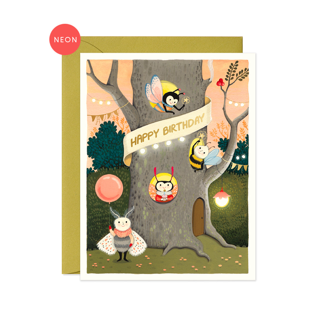 Tree Apartment Birthday Card