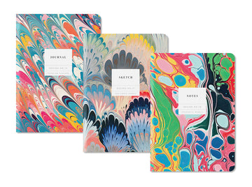 Set No.5 | 3x Stitched B6 Notebook Set