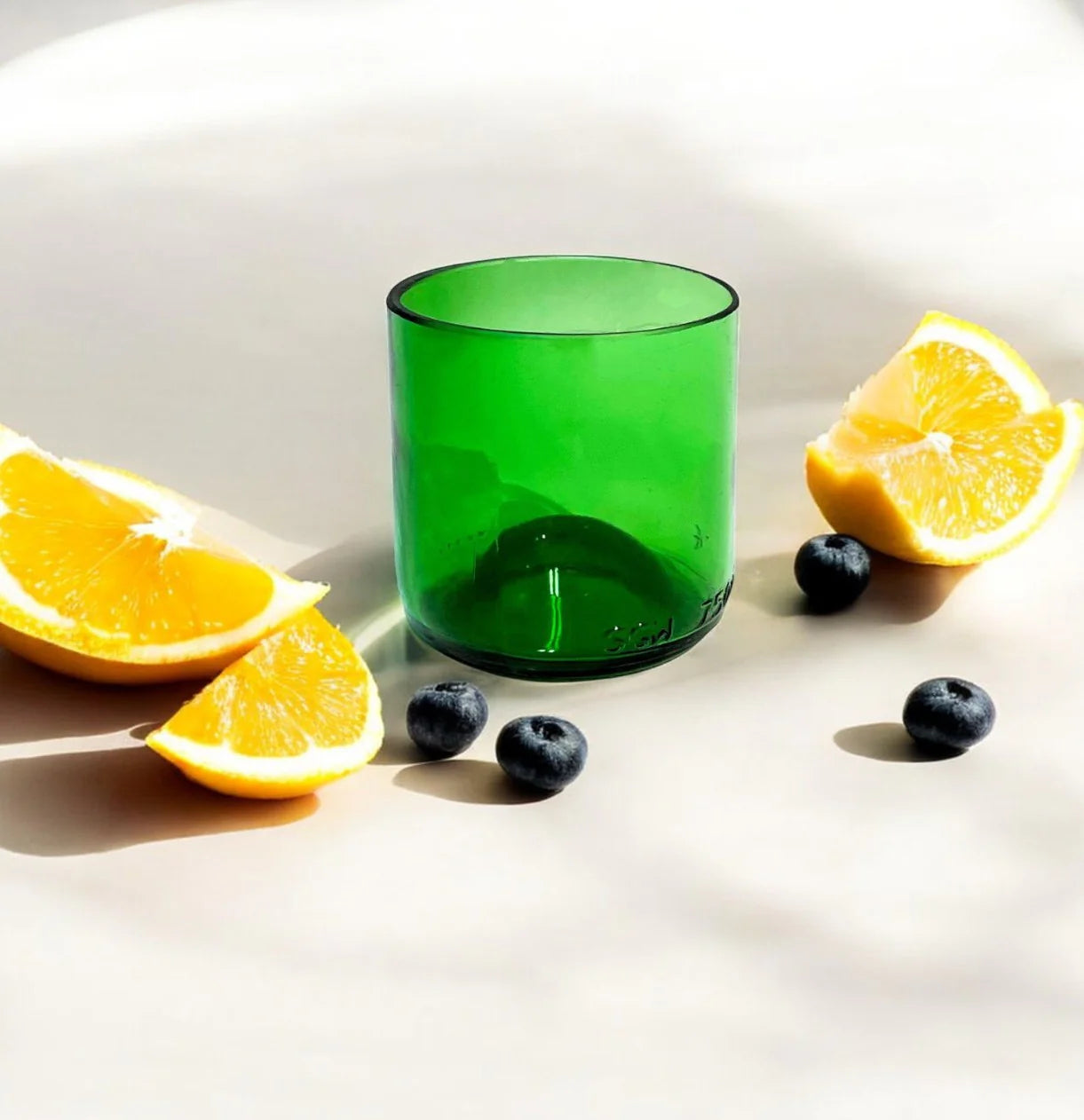Green Wine Bottle Drinking Glasses (Set of 2)