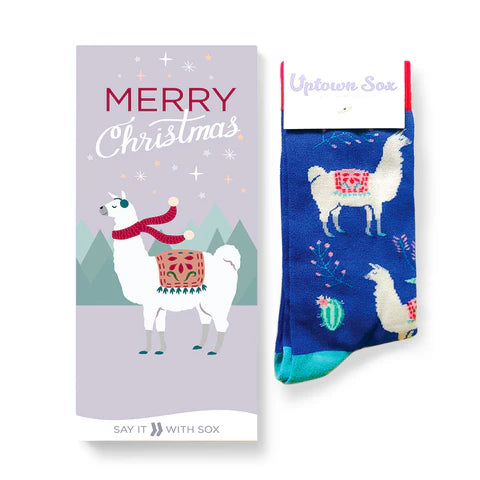 Loco Llama Card with Socks