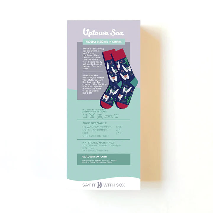 Loco Llama Card with Socks