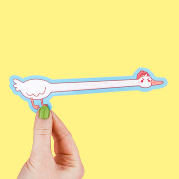 Long Necked Goose Long Vinyl Sticker