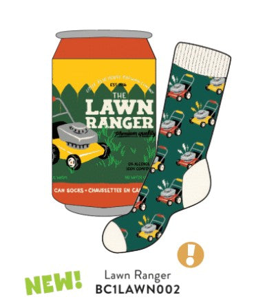 Lawn Ranger Beer Can Socks