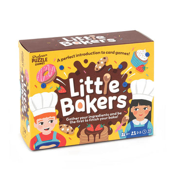 Little Bakers Game - Little Bakers card game box with colorful baker illustrations, unique handmade Canadian gift for kids ages 2-7.