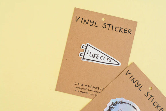 I Like Cats Vinyl Sticker