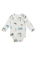 All Aboard (train patterned) Long Sleeve Bodysuit (Loulou Lollipop)
