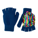 Rainbow Sequin Knitted Gloves-1