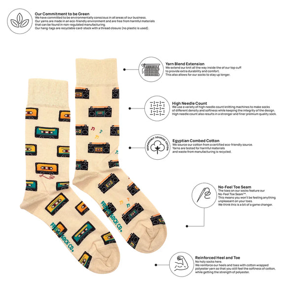Men's Cassette and Boom Box Socks