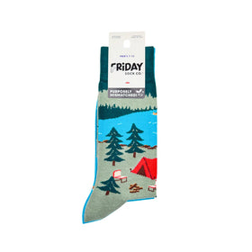 Men's Canada Mountain Scene Socks - 0