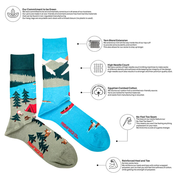 Men's Canada Mountain Scene Socks