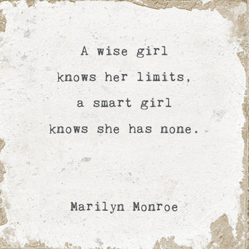 A Wise Girl (Marilyn Monroe) Marble Coaster