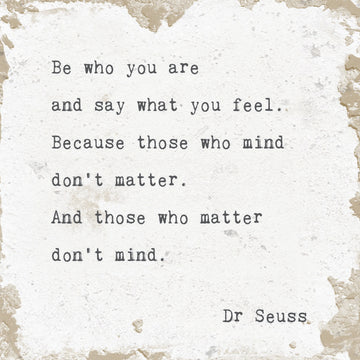 Be Who (Dr. Seuss) Marble Coaster