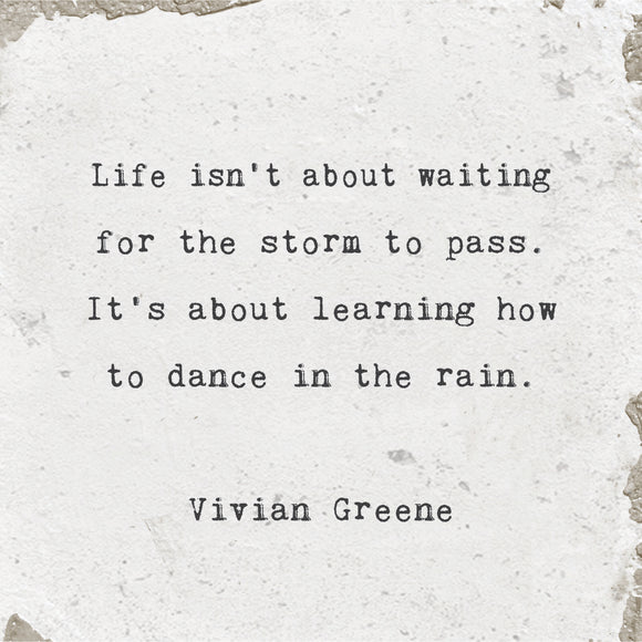Dance in the Rain Marble Coaster