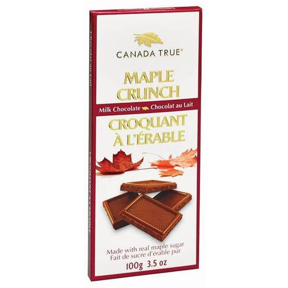 Canada True Maple Crunch Milk Chocolate Bar 100g