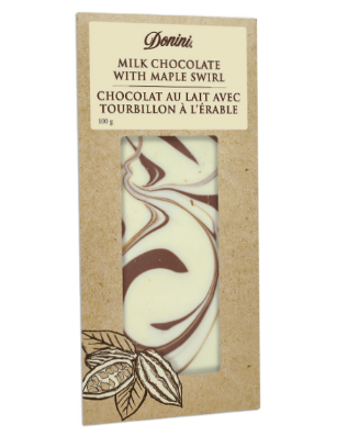 Gourmet Chocolate Bar: Milk Chocolate with Maple Swirl (Donini)
